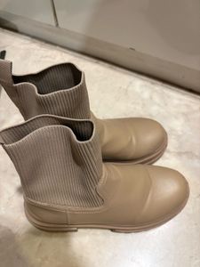 Stylish Beige Ankle Boots
