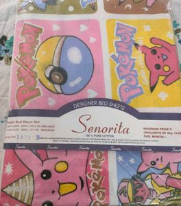 Pokemon Designer Single Bed Sheet Set( Two piece)