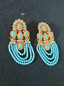Stunning Turquoise Maang Tikka &amp; Earring Set