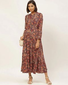 Label Ritu Kumar Printed Maxi Dress with Zip