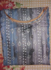Beautiful Printed Kurta with Embellishments