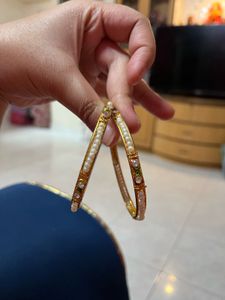 Vintage Pearl and Stone Bangles