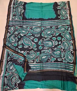 BRAND NEW CHANDERI SILK BATIK SAREE
