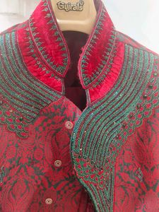 Sherwani With Fine Hand Made Embroidery