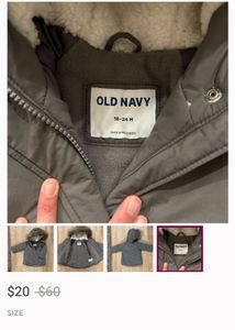 Boy's Grey Fur Hooded Winter Jacket
