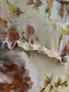 Beige Floral Print Sleeveless Top