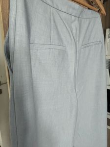 Light Blue Straight fit Trousers