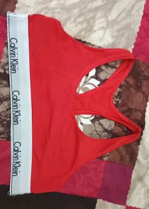 Calvin Klein Red Sports Bra