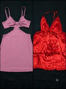 Chic Halter Neck  combo of 5 nighty
