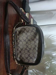Stylish Brown Monogram Crossbody Bag