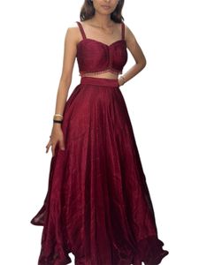 Elegant Maroon Lehenga Choli Set