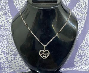 Heart 'Love' Silver Necklace