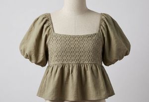 Boho Lace Detail Peasant Top