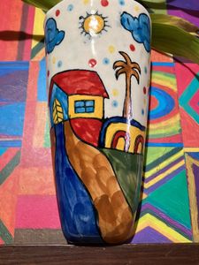 Hand Painted Pot Wall Hanging