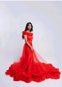 Stunning Red Tulle Gown