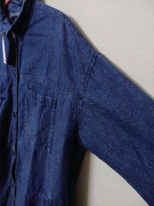 Trendy Denim Long Top For Women #ENT