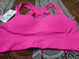 SHEIN Pink Sports Bra