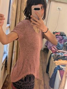 Cozy Pink Knit Top
