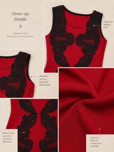 Stunning Red Lace Detail Dress❤️
