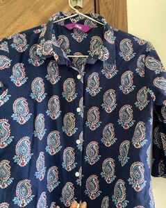 Blue Paisley Print Set