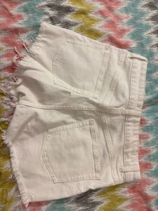 White Denim Cutoff Shorts