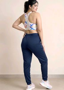 Orginal Adidas Navy Track Pants Free Size