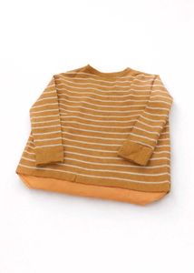 Striped Open Front Cardigan