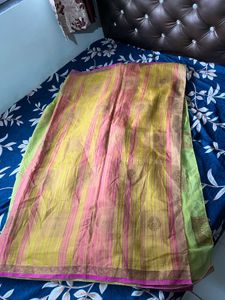 Elegant Yellow Saree with Blouse