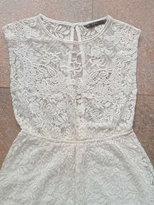 Zara Beautiful White Lace Dress