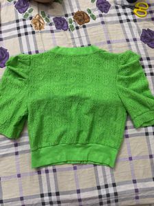 Emily in Paris Coded Green Top