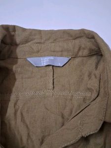 Chic Brown Wrap Top