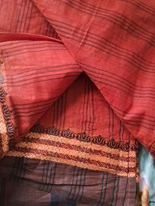 Bengal Cotton Saree with Striped Pattern