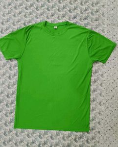 Vibrant Green Basic T-Shirt with plazzo