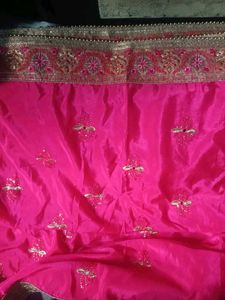 Pink Embellished Saree