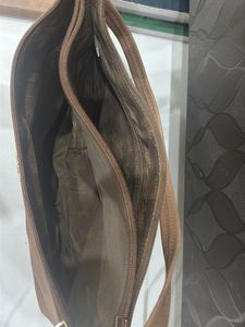 Elegant Beige Faux Leather Shoulder Bag for Women