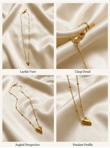 Gold Heart Pendant Necklace