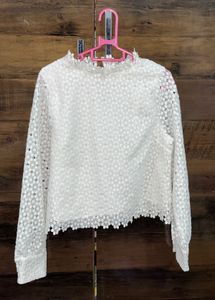 Elegant White Lace Top