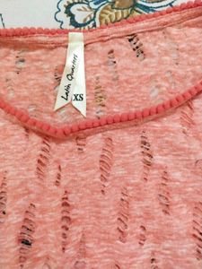 Peach Textured top