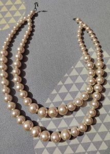 double layer pearl necklace🤍