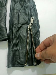 Black Genuine Leather Biker Jacket