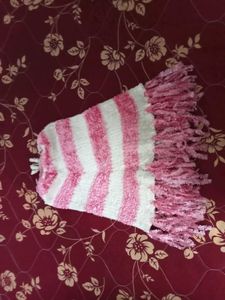 Striped pink woollen skirt for girls