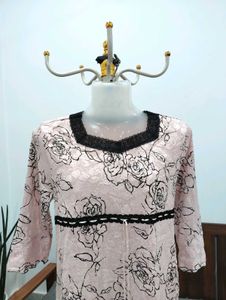 Elegant Pink Floral Kurta
