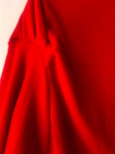 Red One-Shoulder Ribbed Top