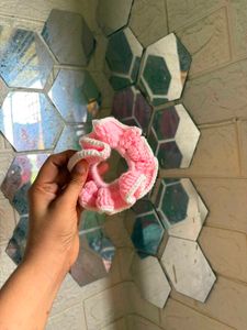 Handmade Red Crochet Scrunchie