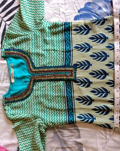 Designer Branded Zardozi Work Kurti With Lining
