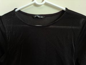 Sparkly Black Long Sleeve Dress