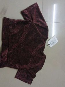 Sassafras  Lurex Crop Top - X
