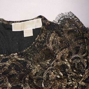 Michael Kors metallic Gold  Lace Dress✨️🪞