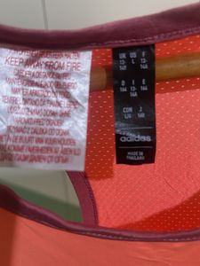 Adidas Orange Sleeveless Athletic Dress