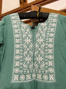 Embroidered Teal Anarkali Kurta